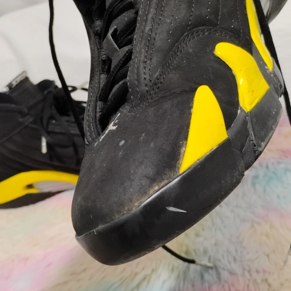 (X-106) SALE! Air Jordan 14 Retro Thunder Sneakers Sz.12 2014 See Pictures